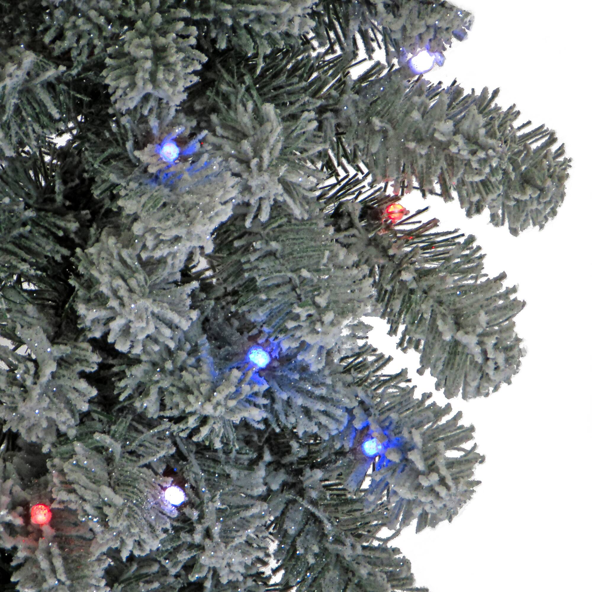 24" LED Snowy Sheffield Spruce Wreath